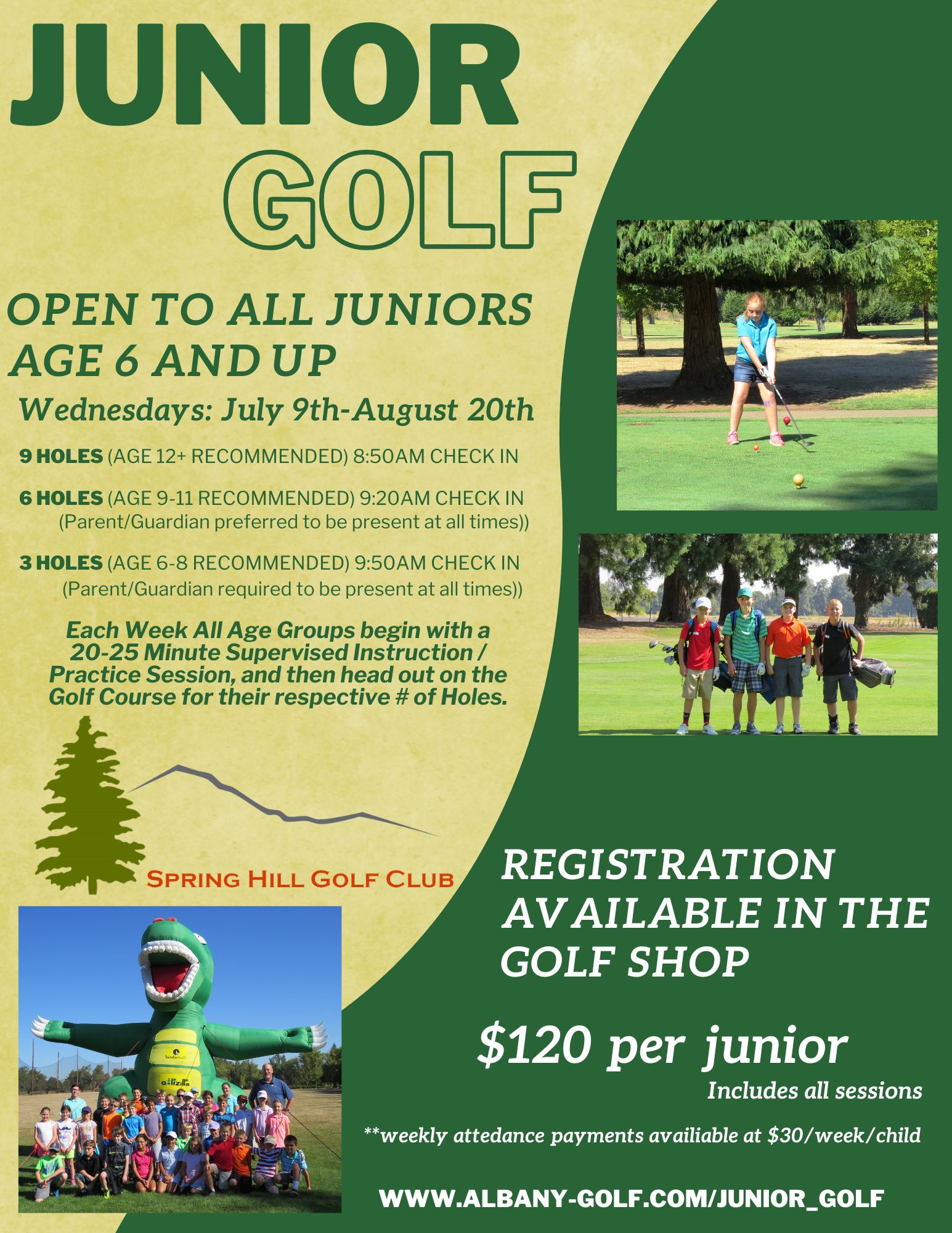 Junior Golf 2025 - Flyer